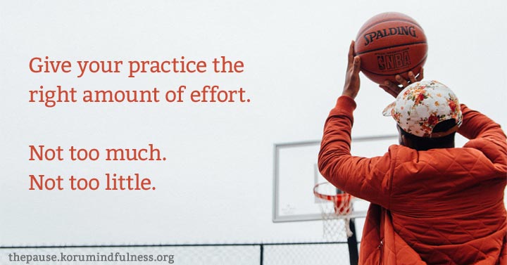 Skillful Effort - Give your practice just the right amount of effort.